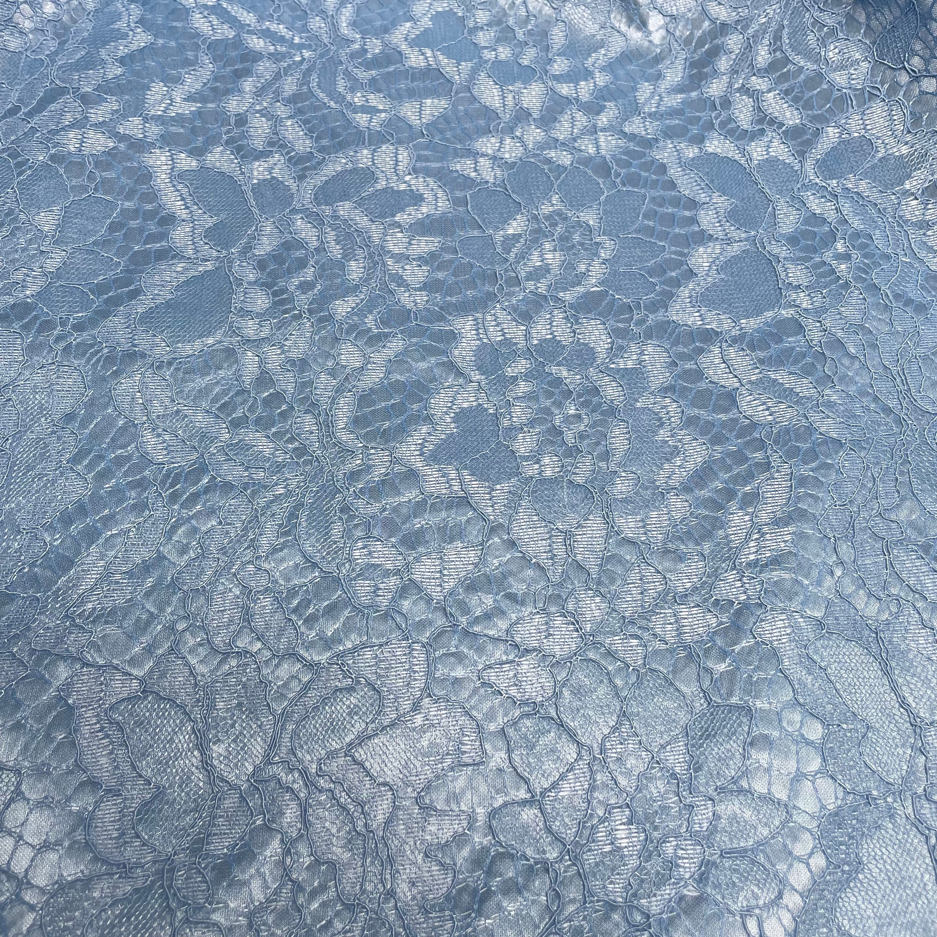 Renda Hope Lace Dublada com Cetim Azul Bebê