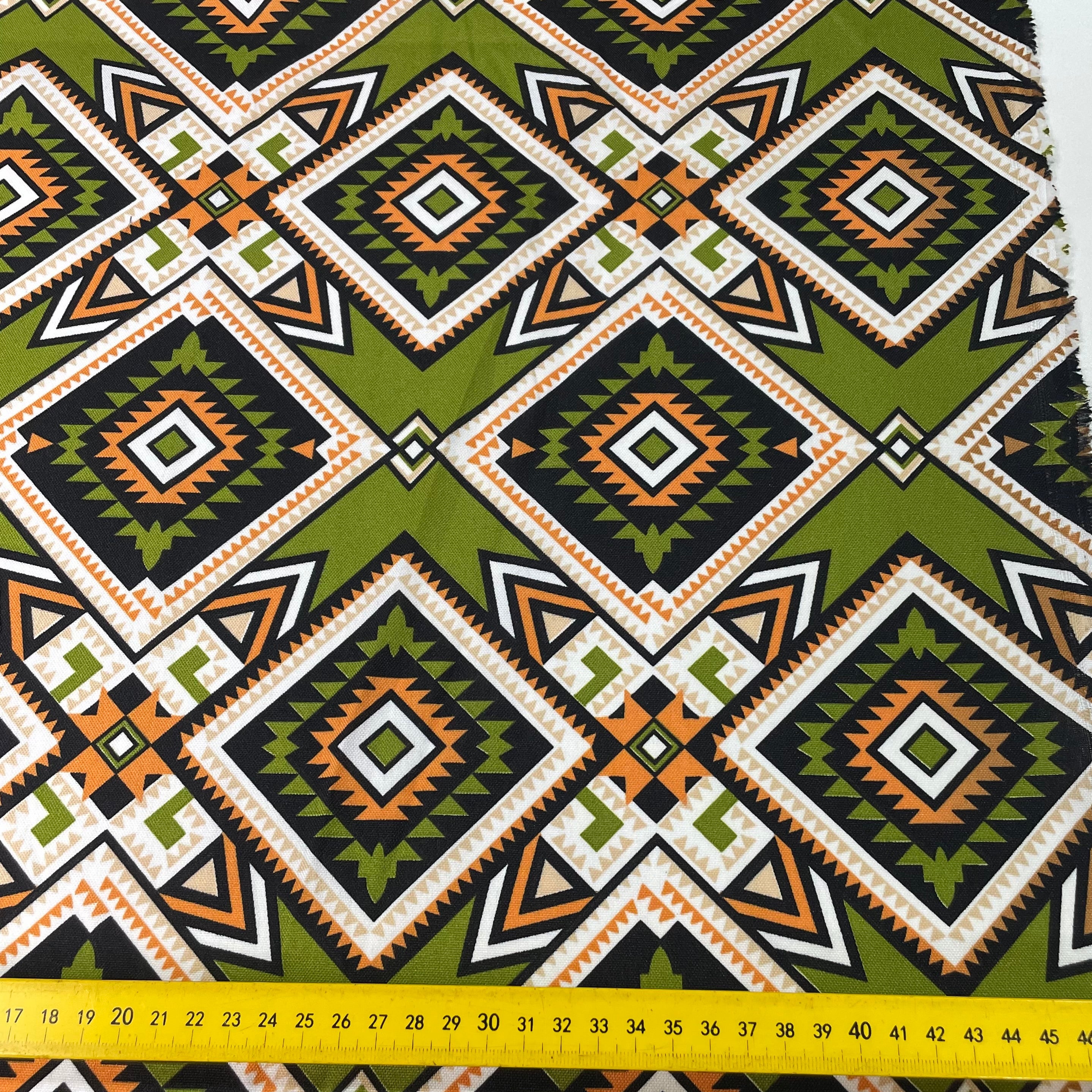 Oxford Étnico Diamante Tribal Laranja e Verde
