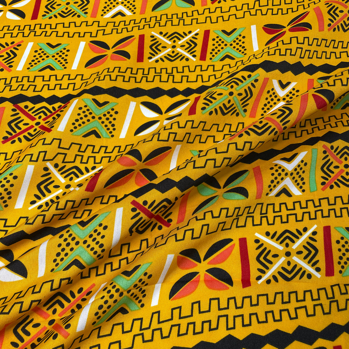Oxford Afro Geométrico Fundo Amarelo