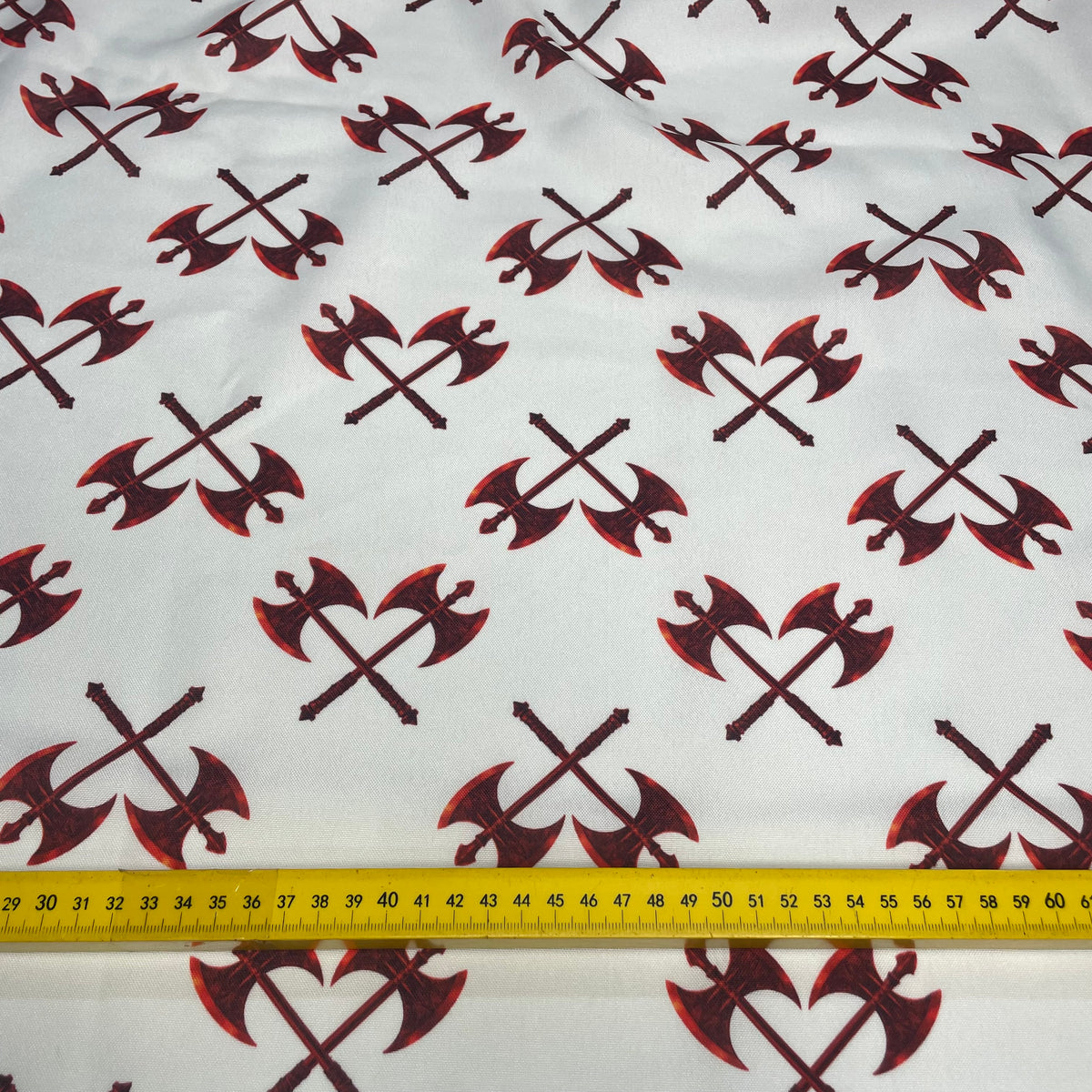 Oxford Digital Machados de Xangô Vermelho Fundo Branco