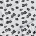 Oxford Digital Rosas Pretas Pintadas Fundo Branco