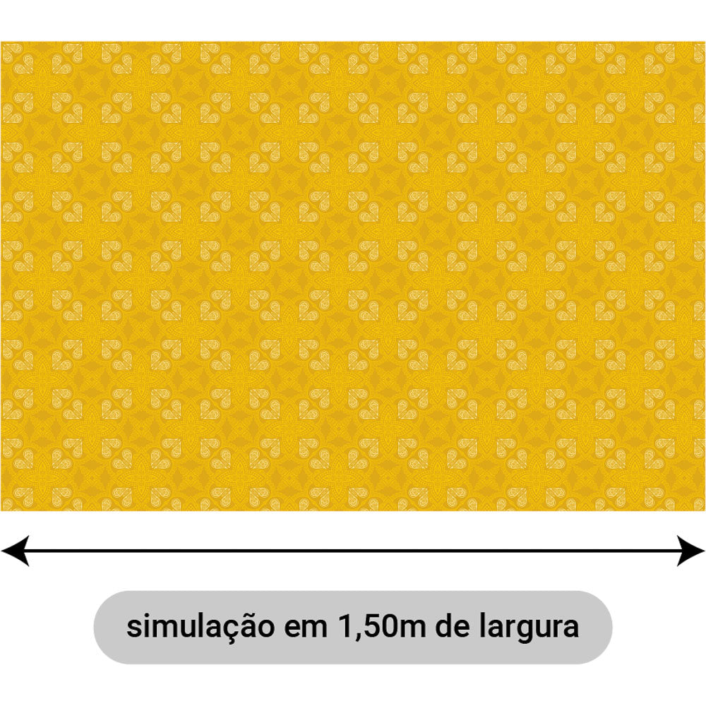 Oxford Digital Azulejo Colonial Amarelo e Branco