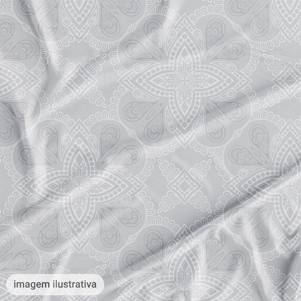 Oxford Digital Azulejo Branco e Cinza