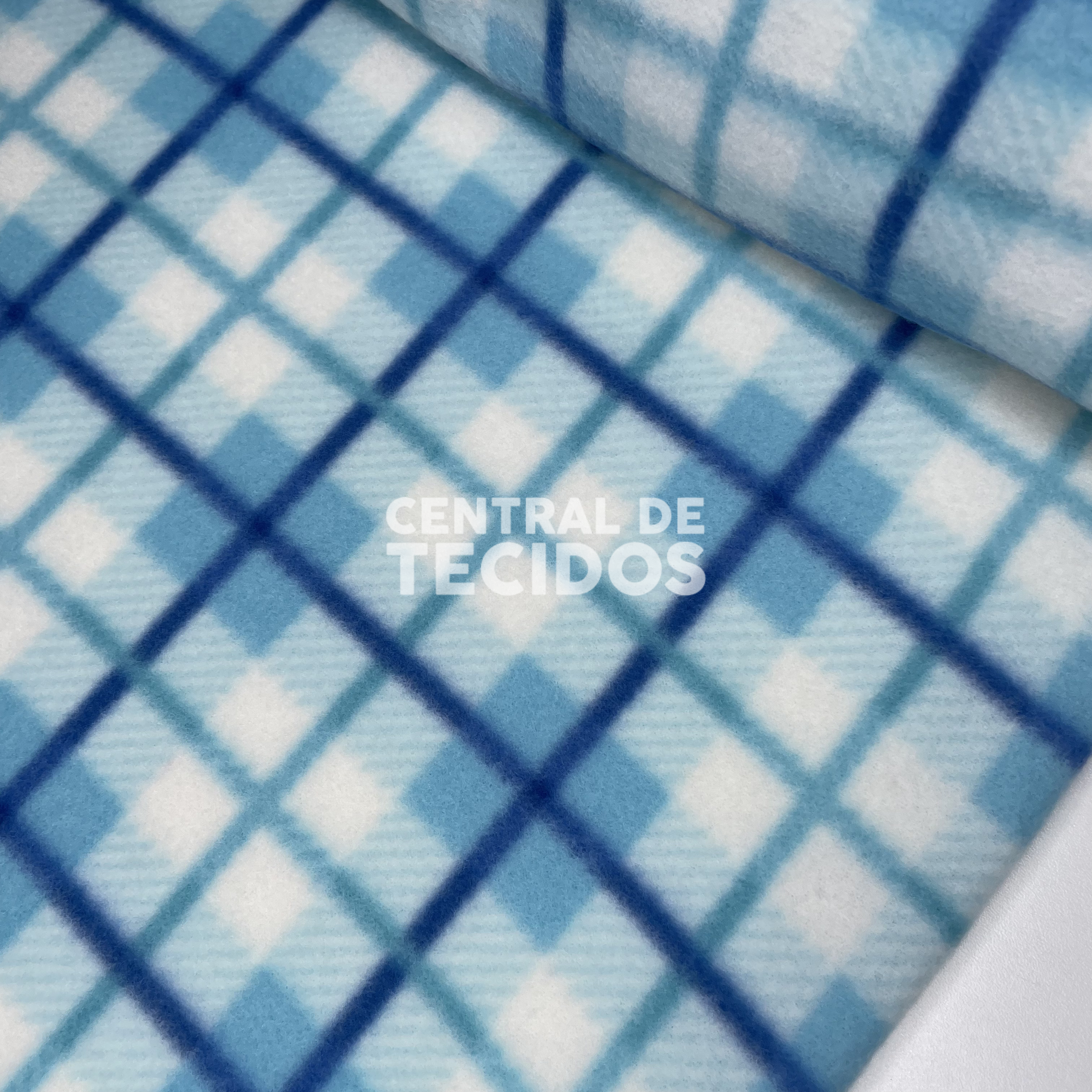 Soft Térmico Xadrez Tons de Azul