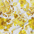 Oxford Digital Folk Paisley Amarelo Fundo Branco
