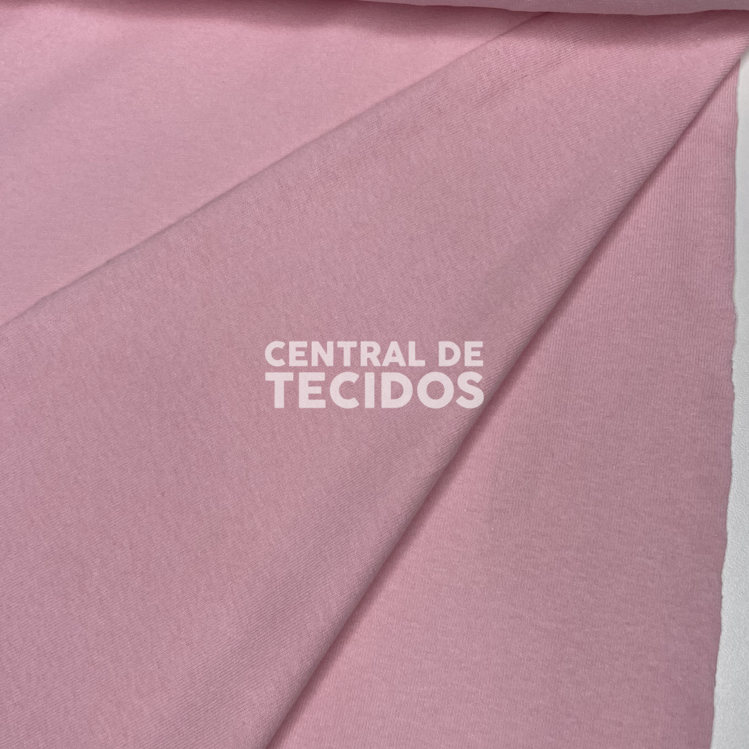 Malha Cotton Lisa Rosa Bebê