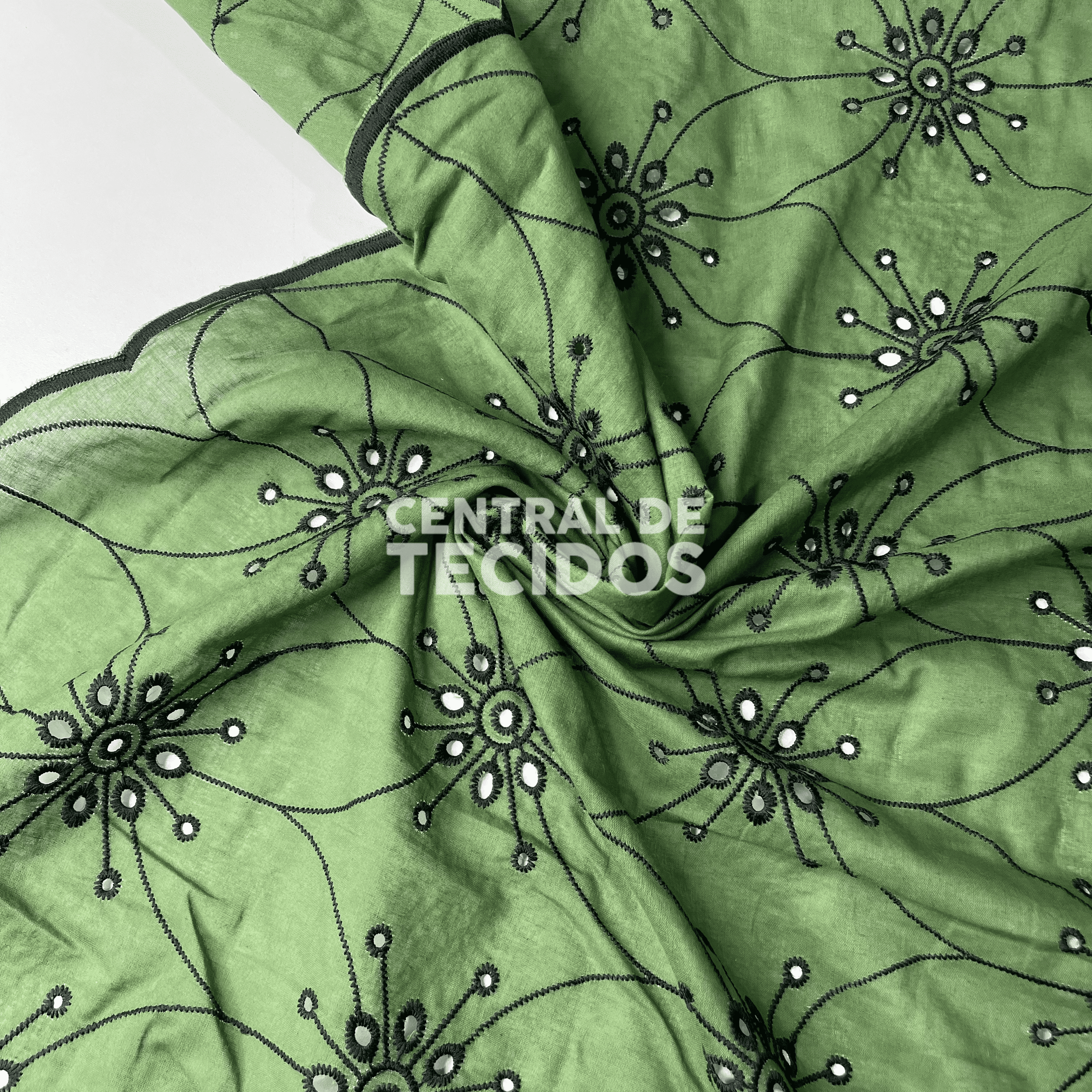Laise Bordado Verde Musgo