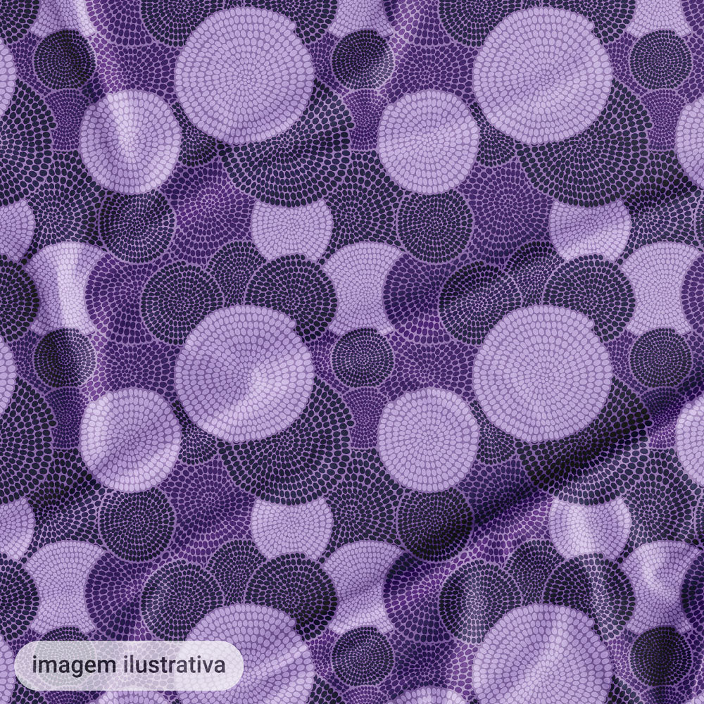 Oxford Digital Étnico Círculos Roxo