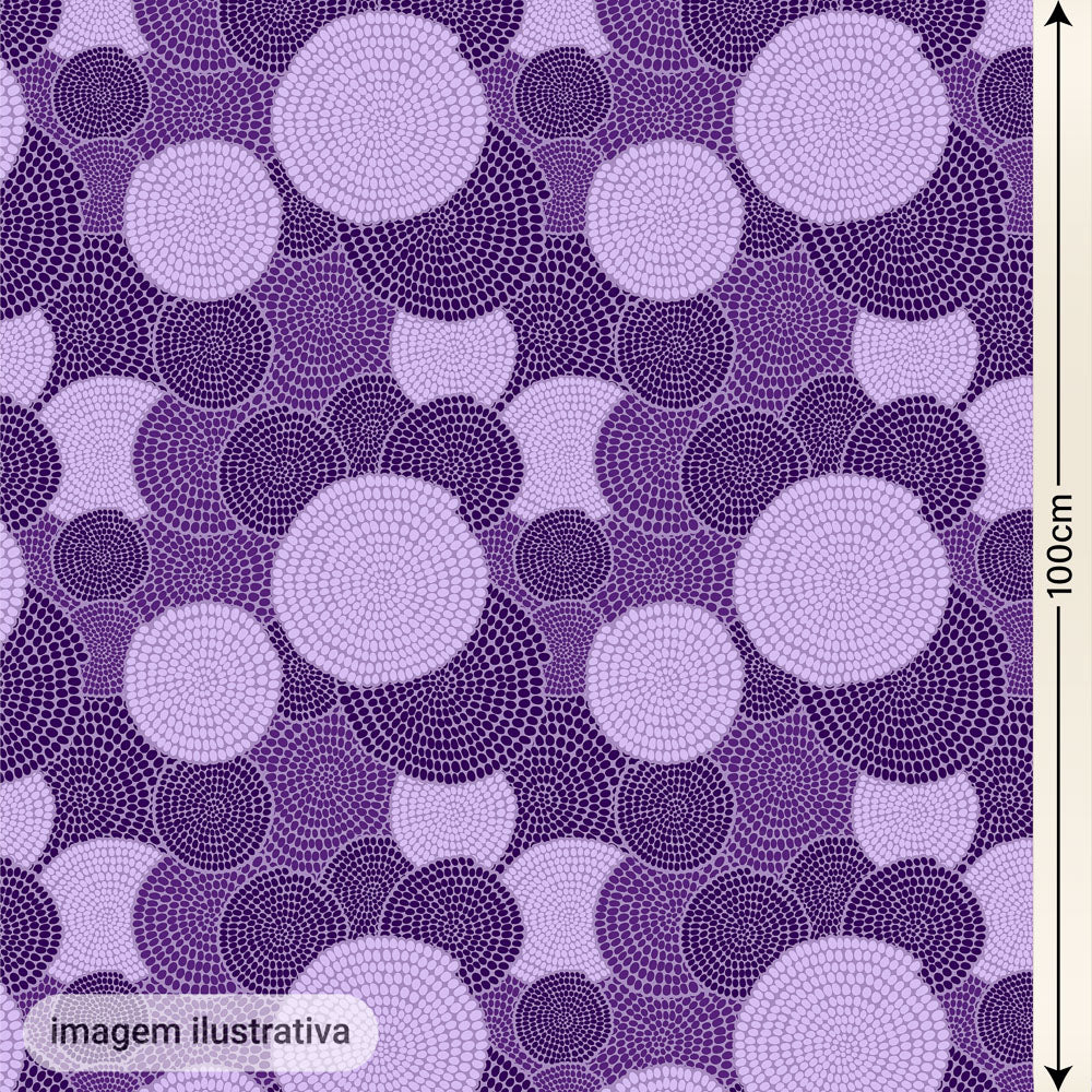 Oxford Digital Étnico Círculos Roxo
