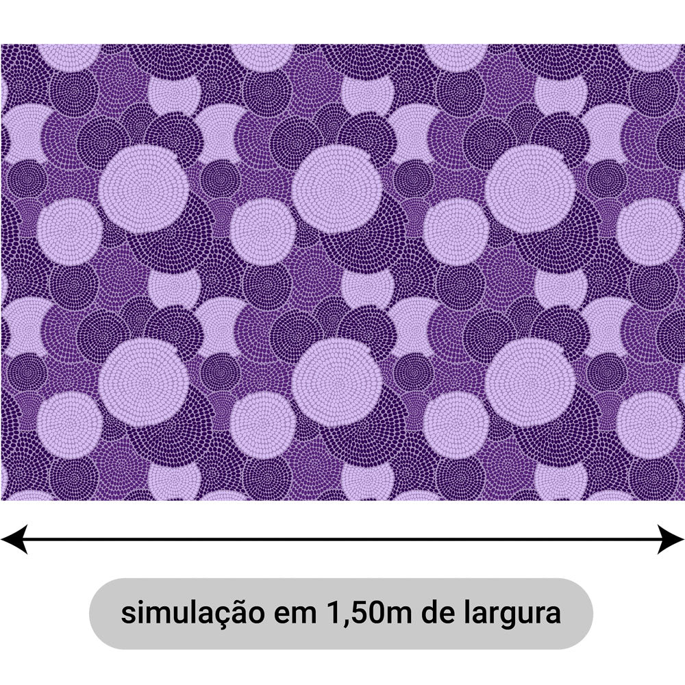 Oxford Digital Étnico Círculos Roxo