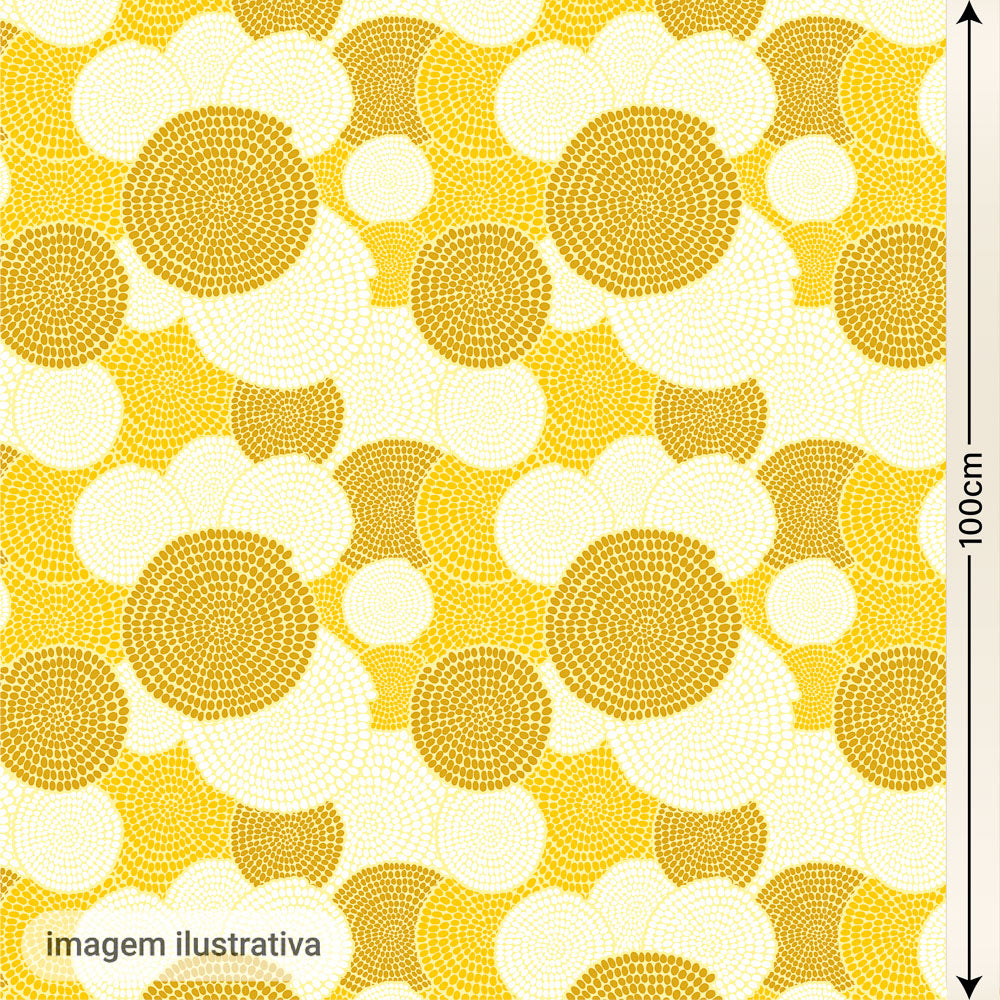 Oxford Digital Étnico Círculos Amarelo