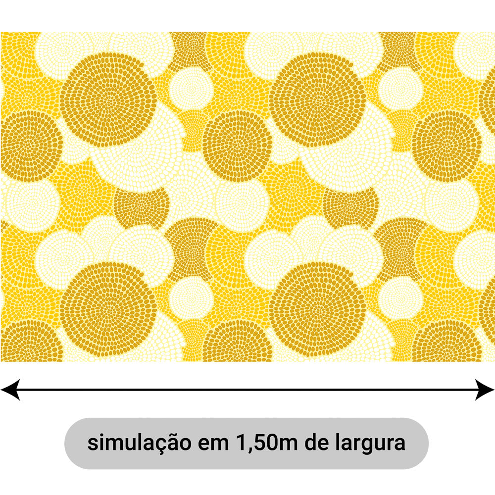 Oxford Digital Étnico Círculos Amarelo