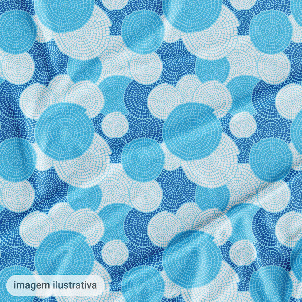 Oxford Digital Círculos Étnico Azul Claro