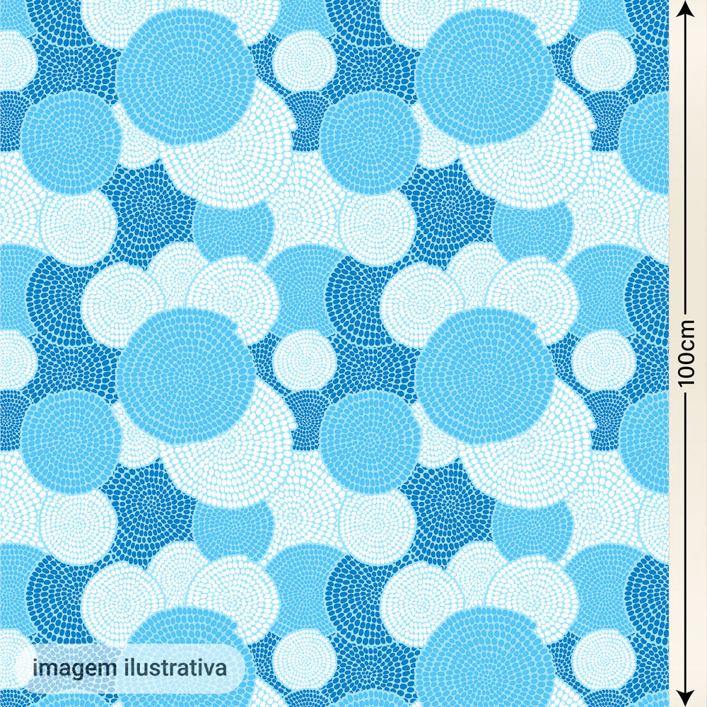 Oxford Digital Círculos Étnico Azul Claro