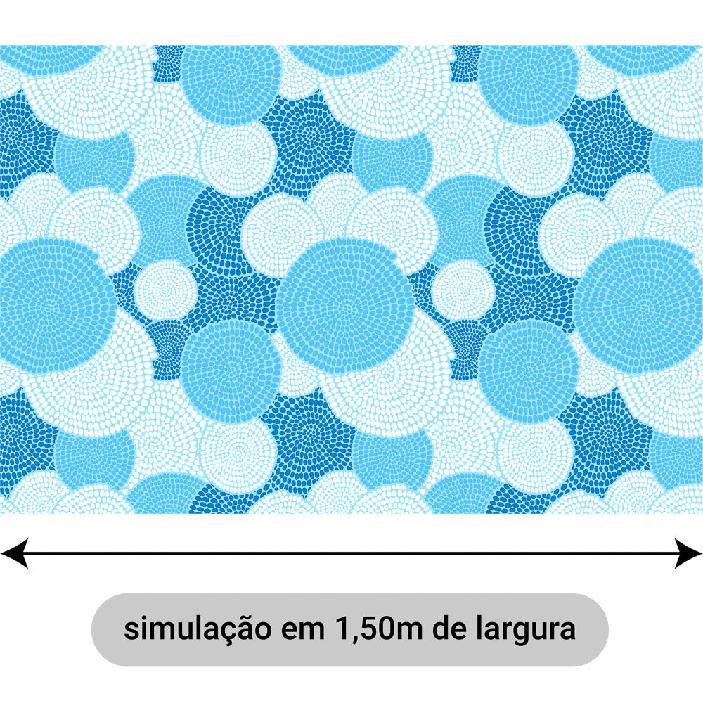 Oxford Digital Círculos Étnico Azul Claro