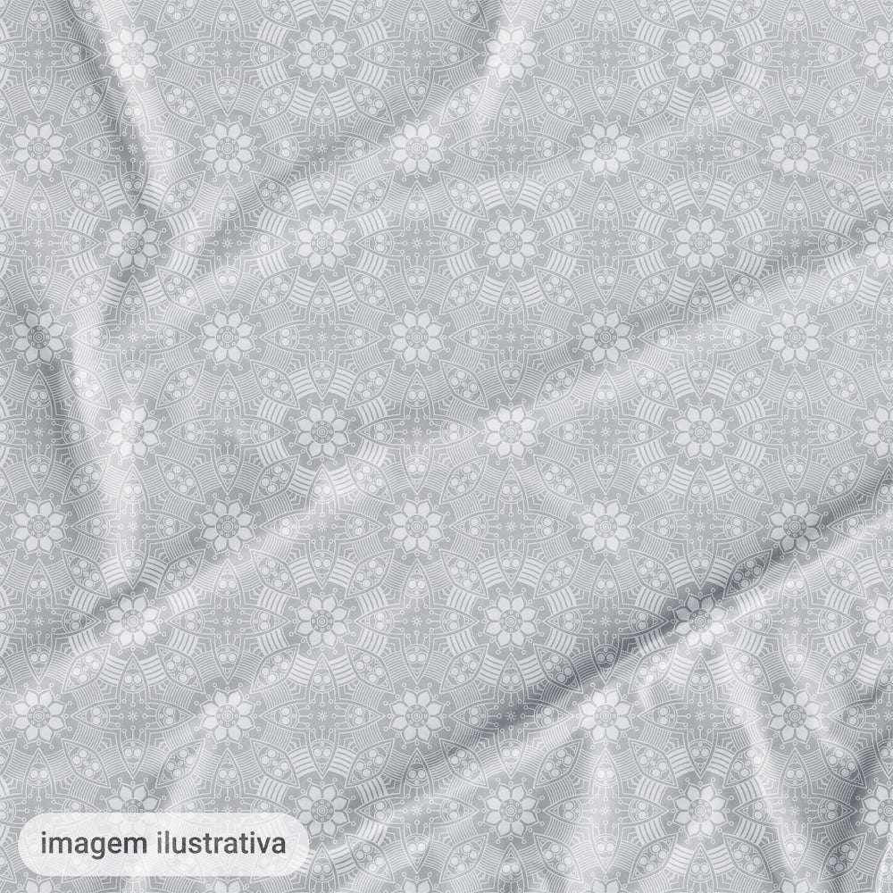 Oxford Digital Círculos Mandala Cinza