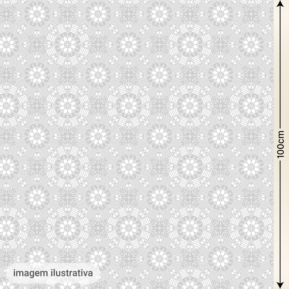Oxford Digital Círculos Mandala Cinza