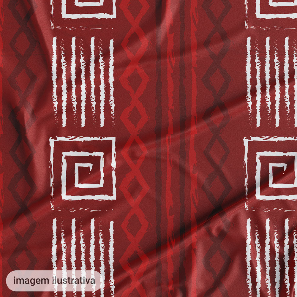 Oxford Digital Tribal Étnico Vermelho