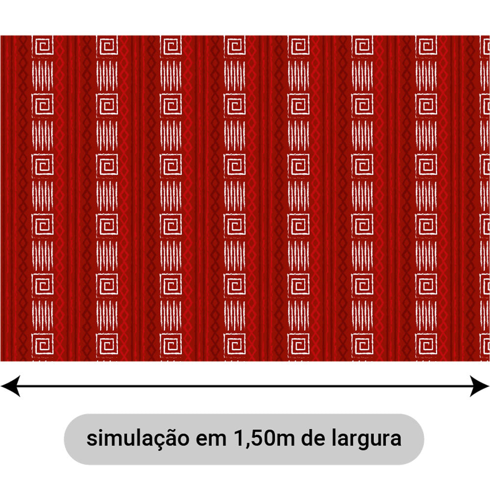Oxford Digital Tribal Étnico Vermelho