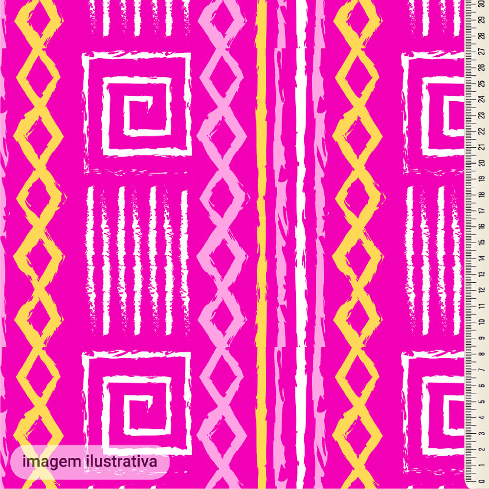 Oxford Digital Tribal Rosa e Amarelo