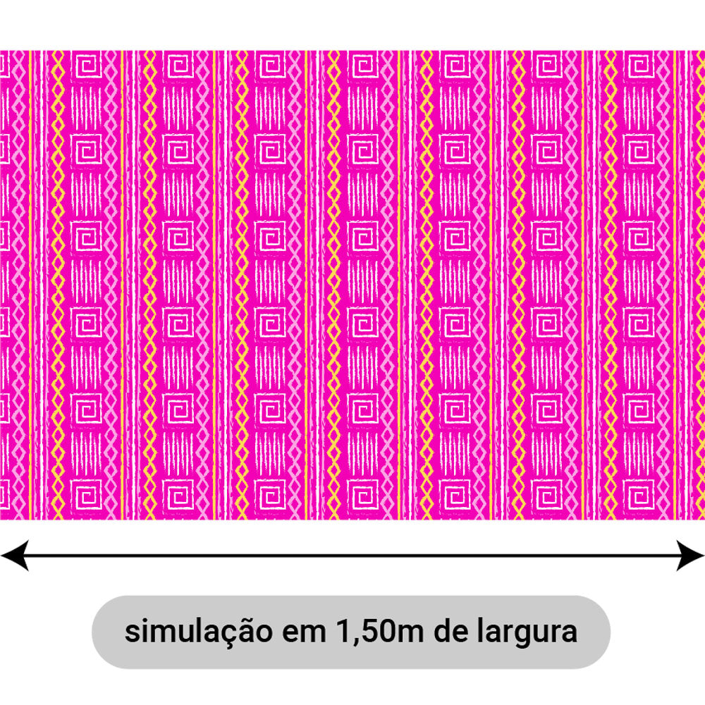 Oxford Digital Tribal Rosa e Amarelo