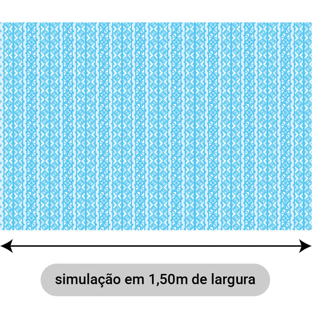 Oxford Digital Étnico Mosaico Azul