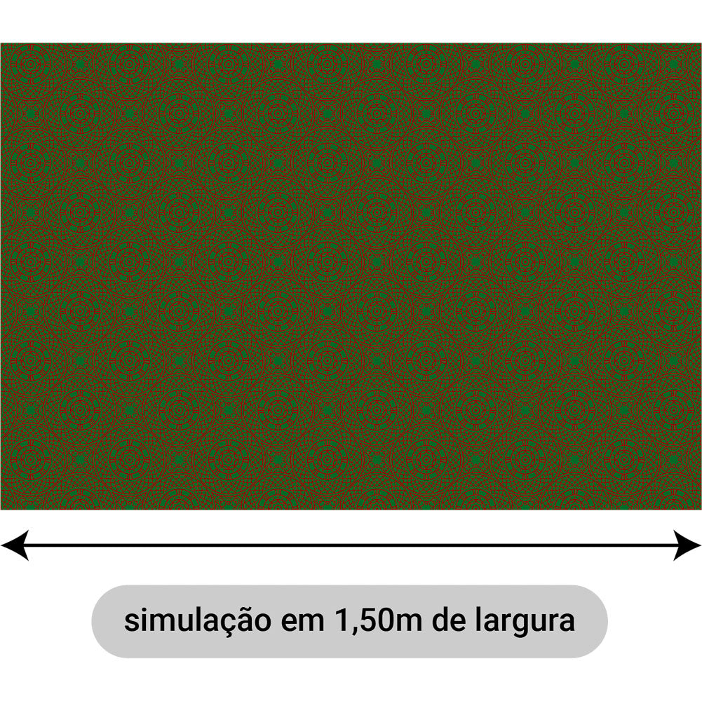 Oxford Digital Mosaico Mandalas Vermelho e Verde