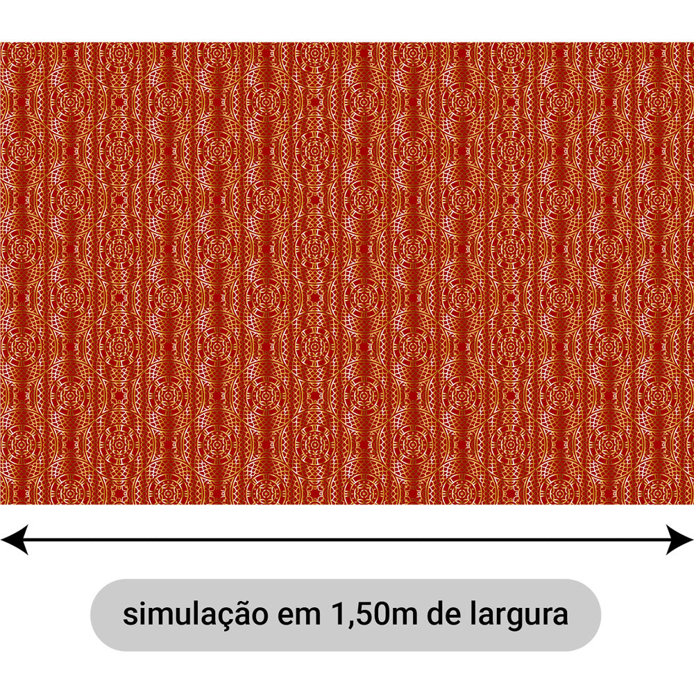 Oxford Digital Mosaico Mandalas Vermelho e Dourado
