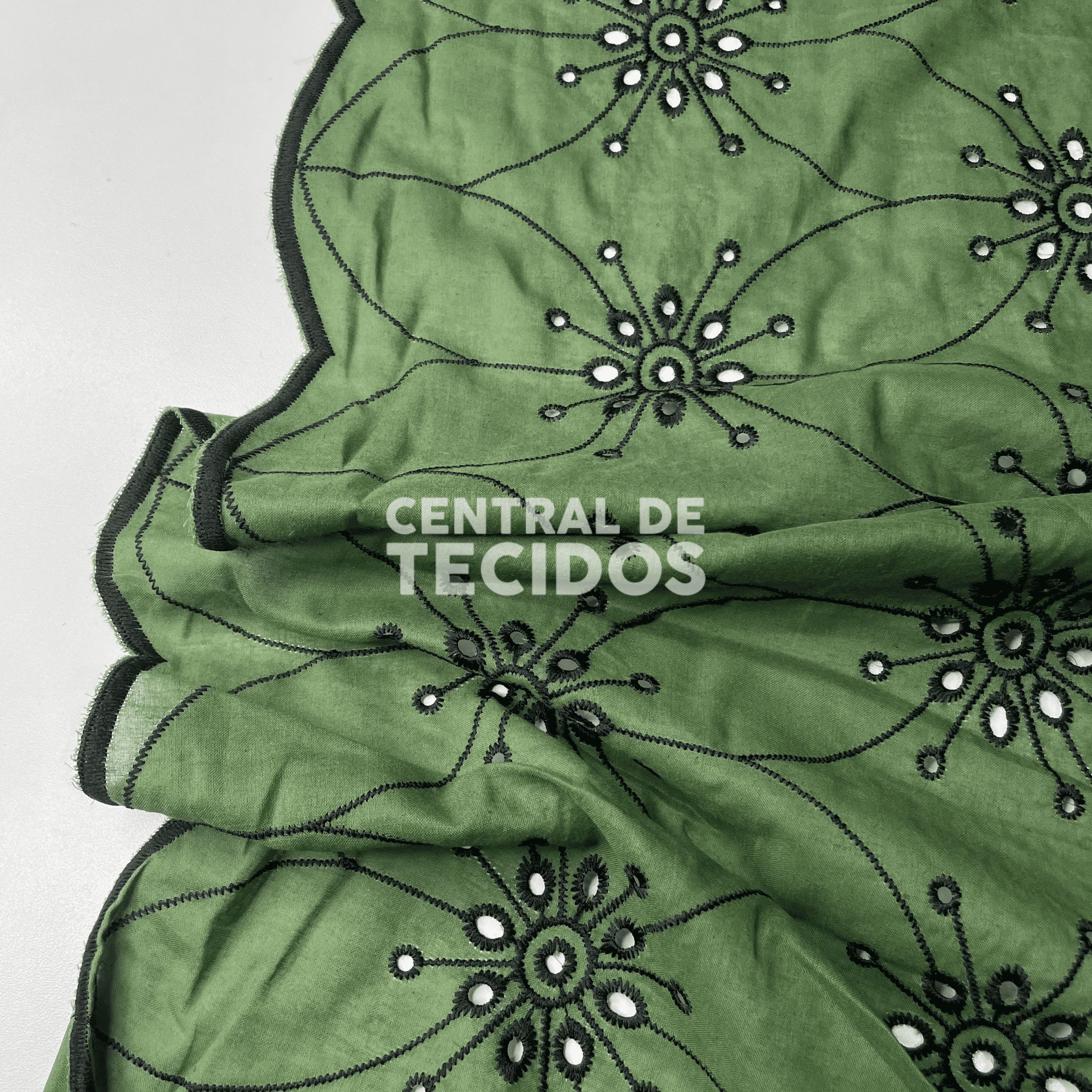 Laise Bordado Verde Musgo