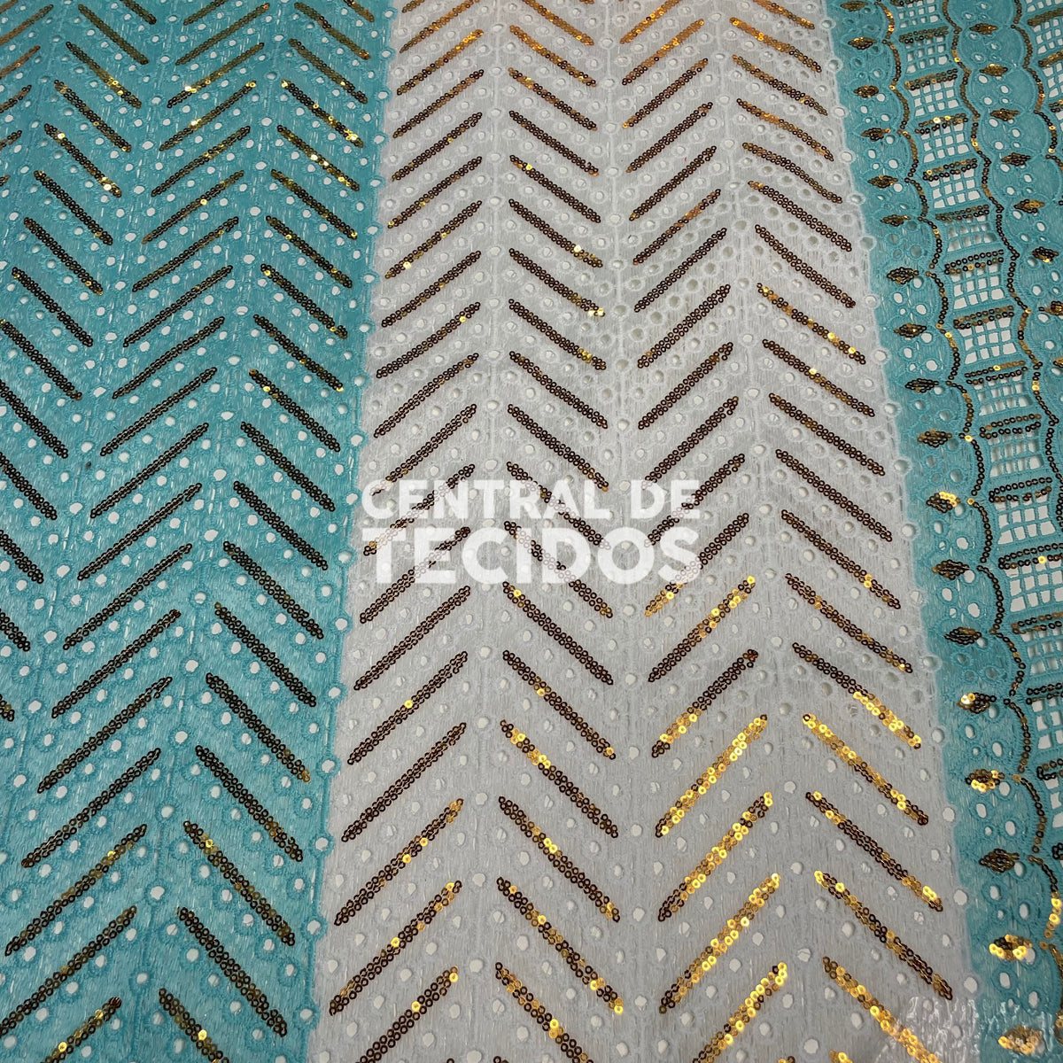 Guipir Zanzibar Branco e Verde Água