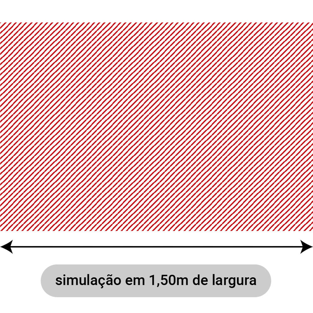Oxford Digital Listras Vermelho e Branco