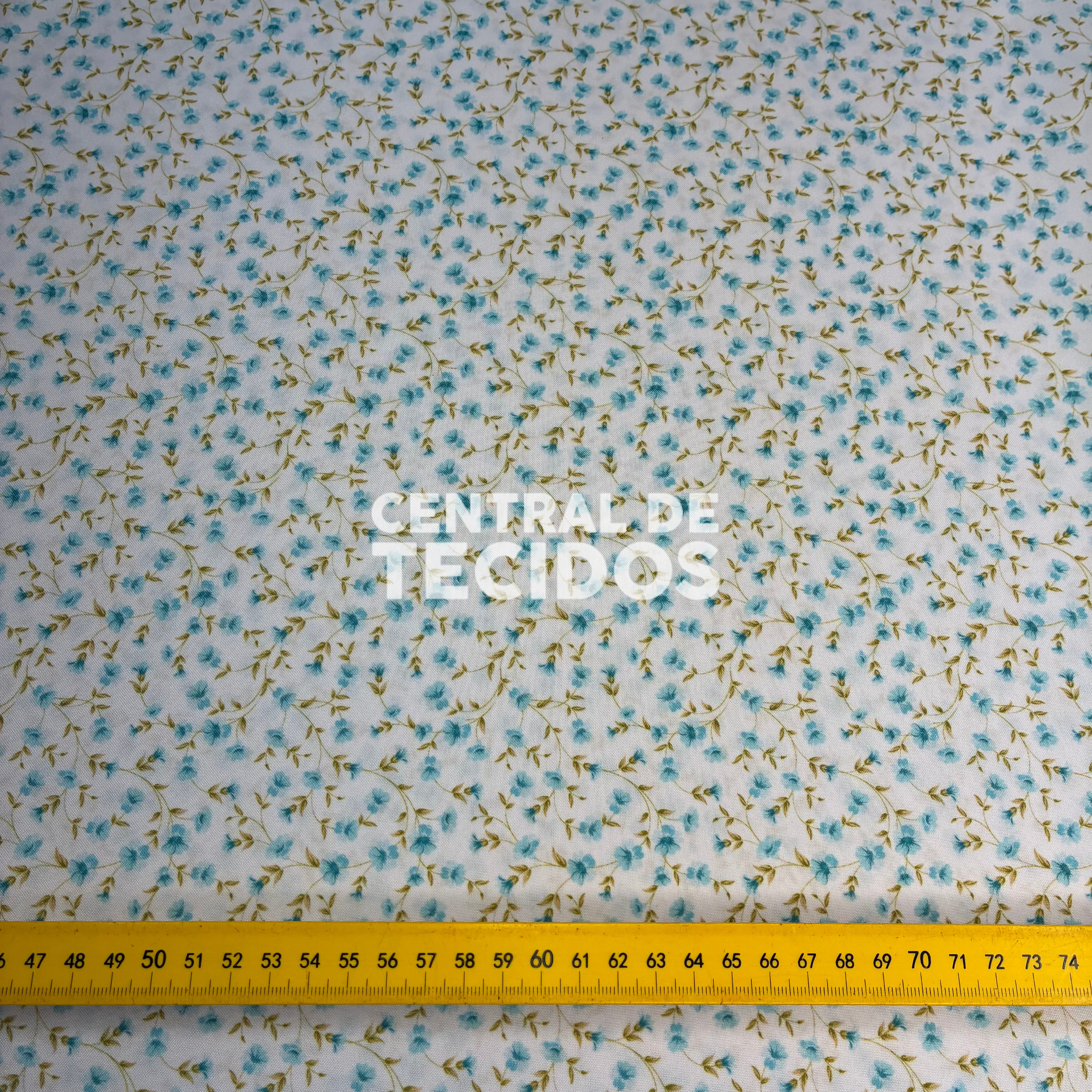 Oxfordine Digital Floral Azul