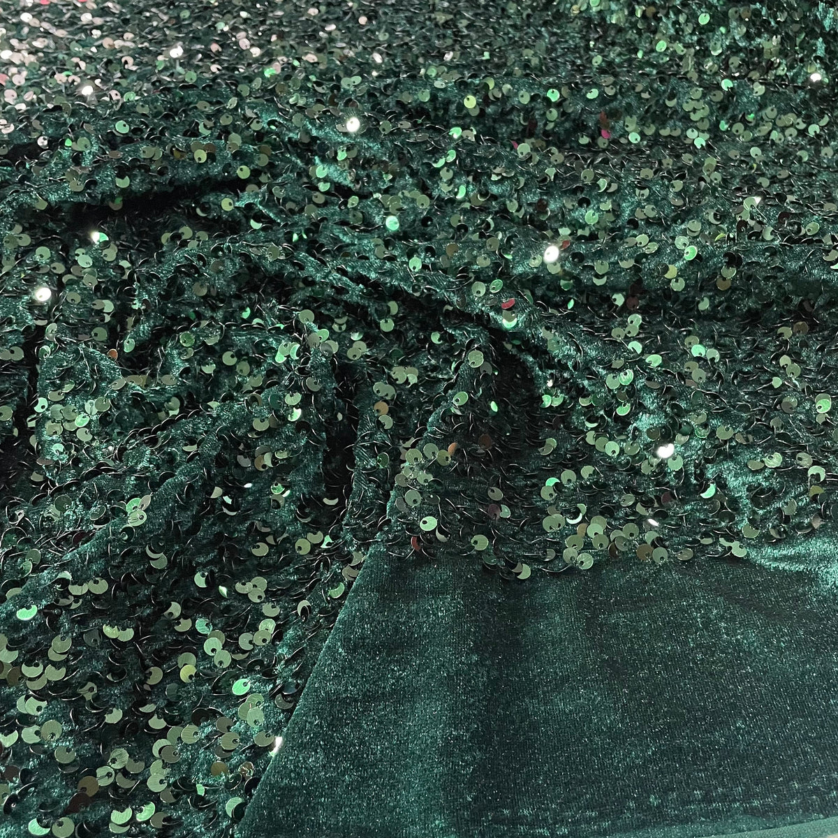 Veludo Paetê Degradê Verde e Prata