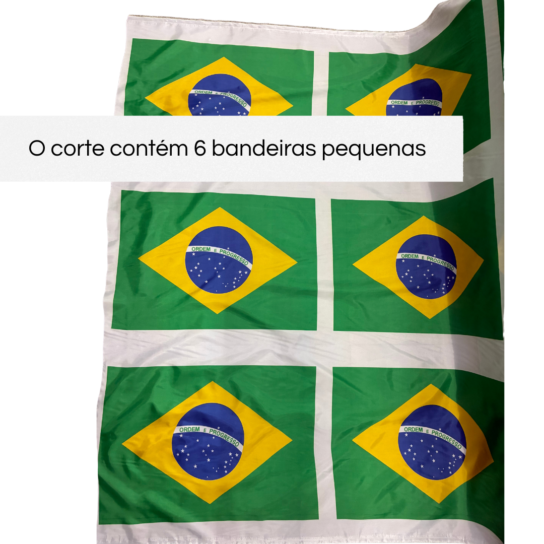 Tecido Bandeira do Brasil - 6 unidades pequenas