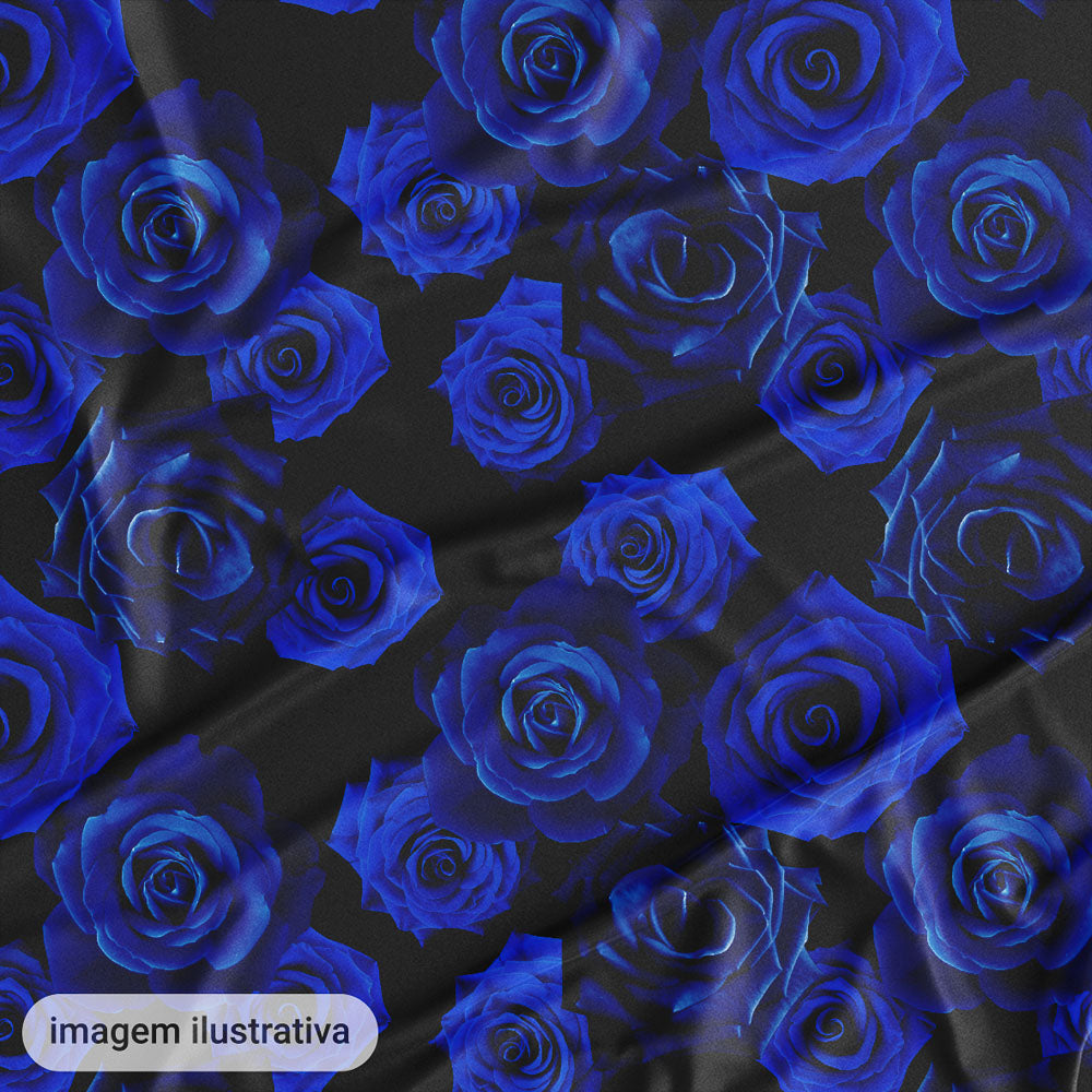 Oxford Digital Rosas Reais Azul