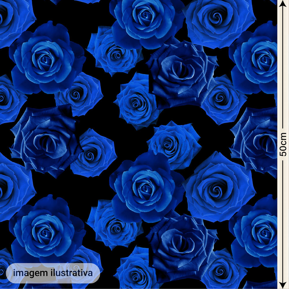 Oxford Digital Rosas Reais Azul