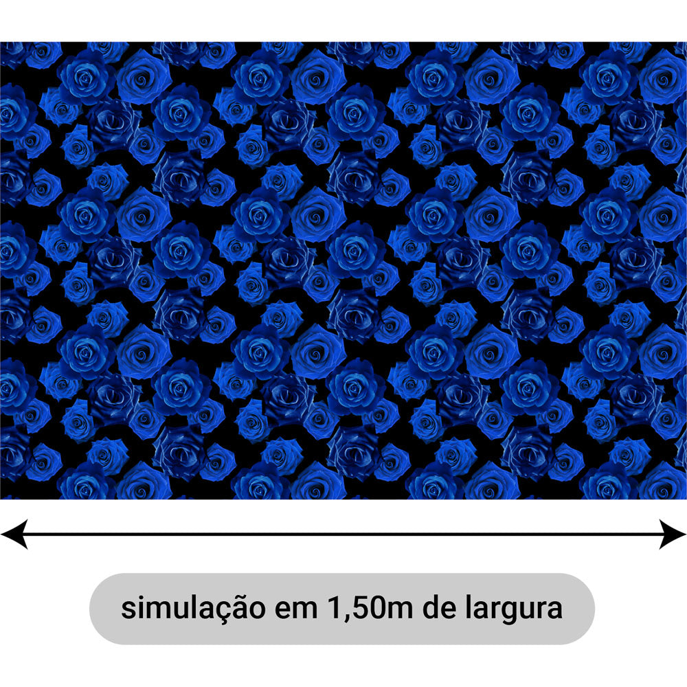 Oxford Digital Rosas Reais Azul