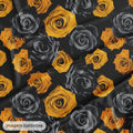 Oxford Digital Rosas Reais Amarelo Queimado e Preto