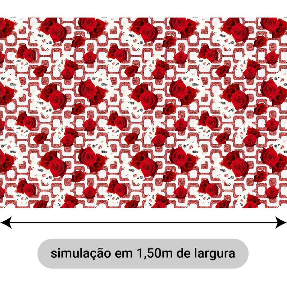 Oxford Digital Ladrilho Rosas e Cartas