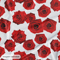 Oxford Digital Rosas Vermelhas Fundo Branco