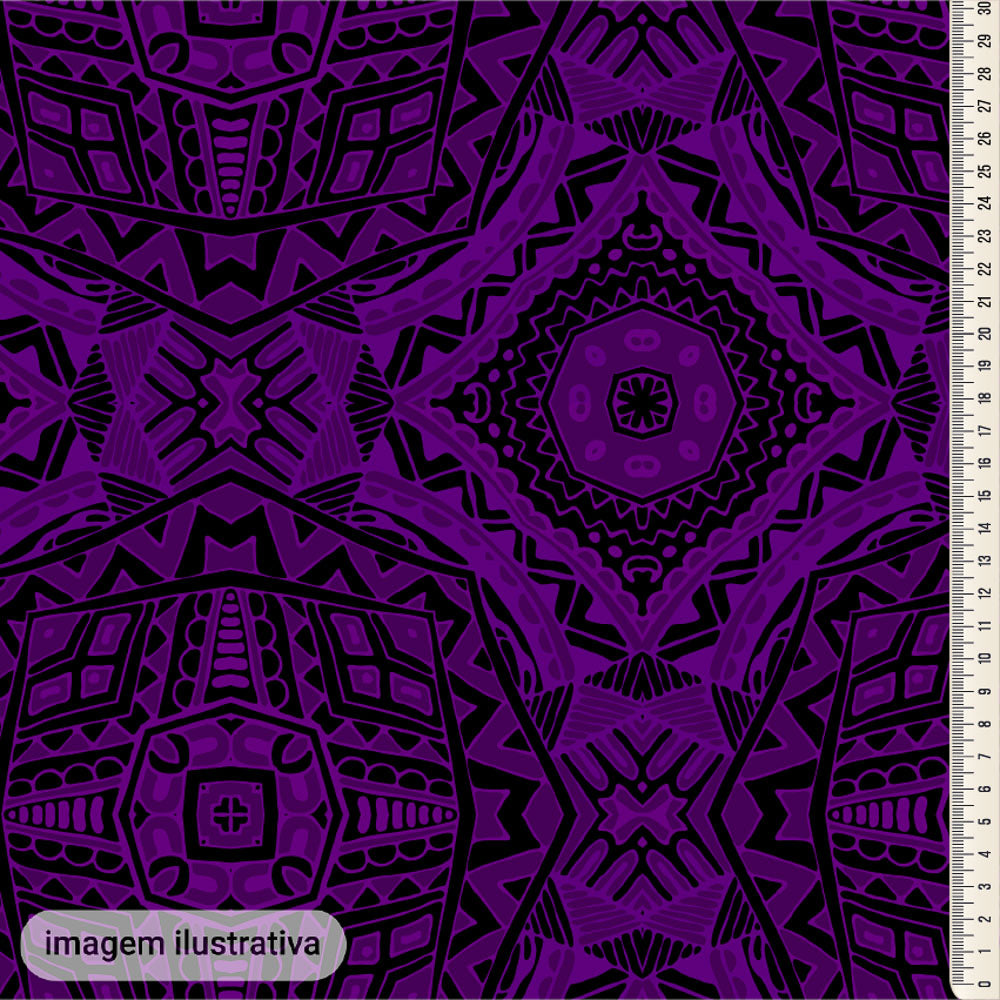 Oxford Digital Mandalas Roxo e Preto