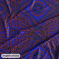 Oxford Digital Mandalas Vermelho Fundo Azul