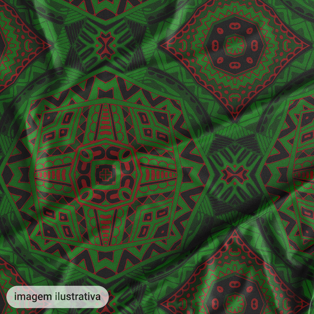 Oxford Digital Mandalas Verde e Vermelho