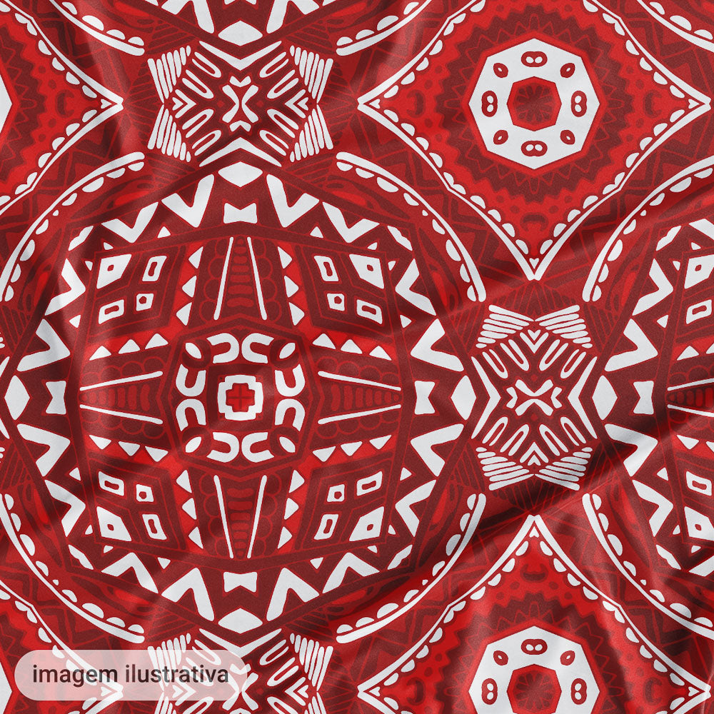 Oxford Digital Mandalas Vermelho e Branco