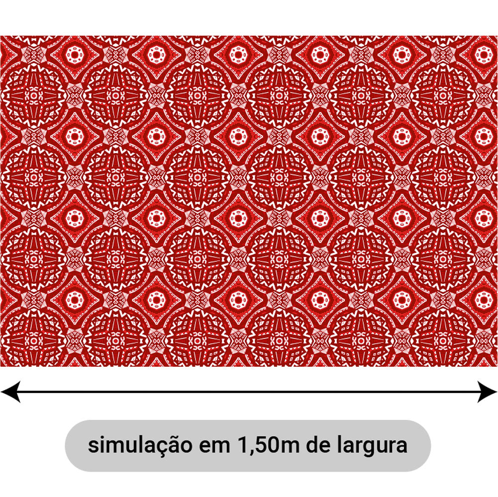 Oxford Digital Mandalas Vermelho e Branco