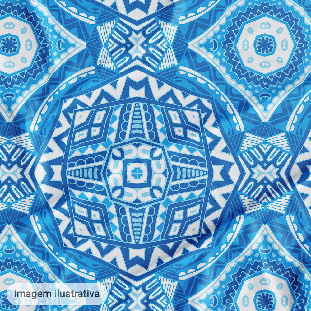 Oxford Digital Mandalas Azul e Branco