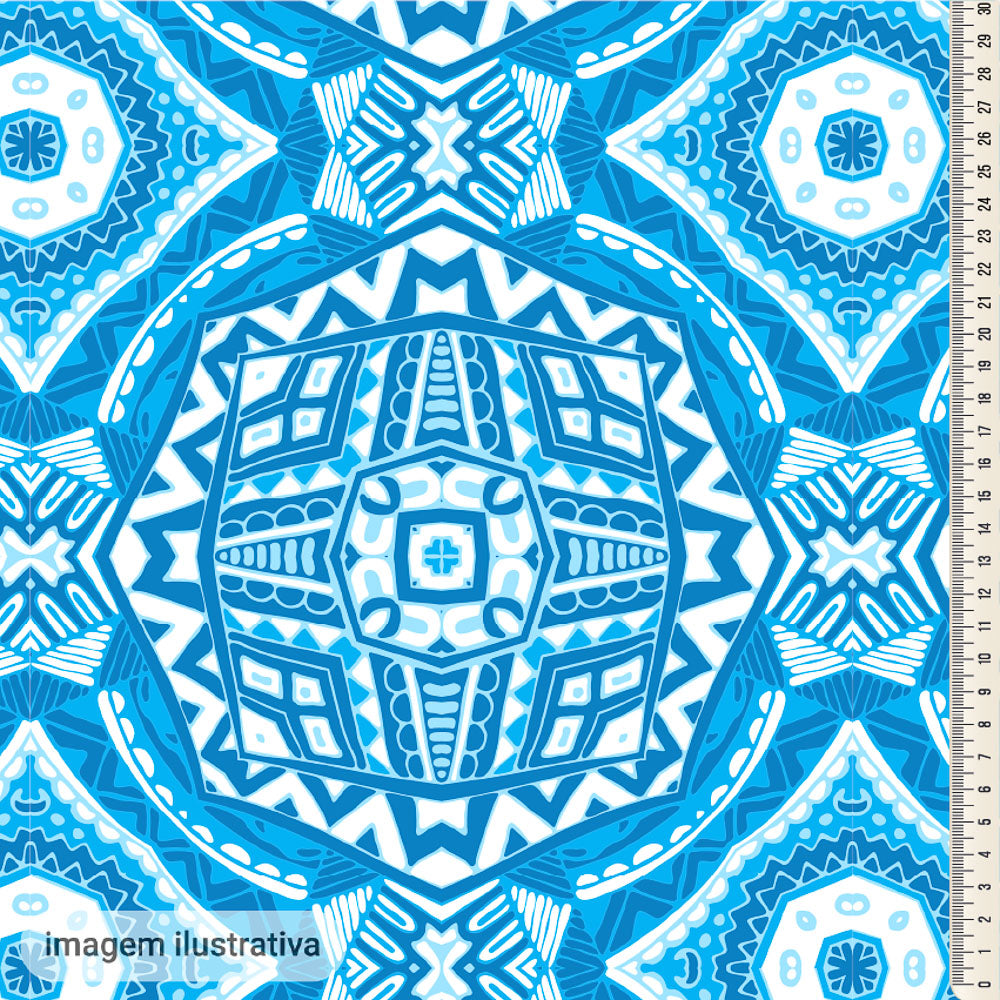 Oxford Digital Mandalas Azul e Branco