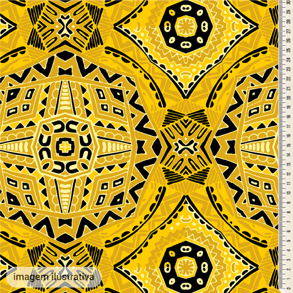 Oxford Digital Mandalas Amarelo e Preto