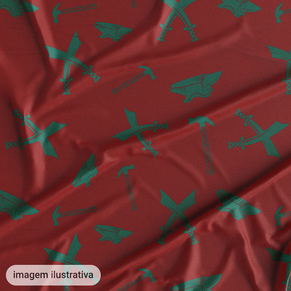 Oxford Digital Martelos de Ogum Verde Fundo Vermelho