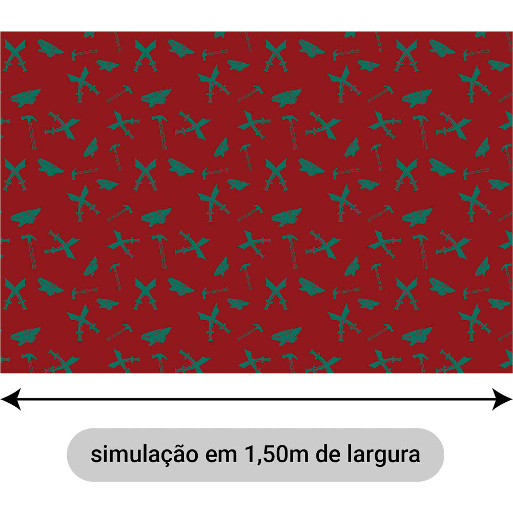 Oxford Digital Martelos de Ogum Verde Fundo Vermelho
